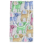 Chihuahua Lover Colorful Pattern Klein Cadeauzakje (Voorkant)