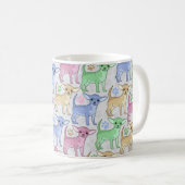 Chihuahua Lover Colorful Pattern Koffiemok (Voorkant rechts)