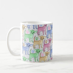 Chihuahua Lover Colorful Pattern Koffiemok