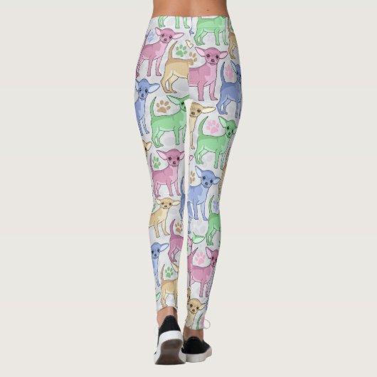 Chihuahua Lover Colorful Pattern Leggings (Achterkant)
