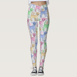 Chihuahua Lover Colorful Pattern Leggings