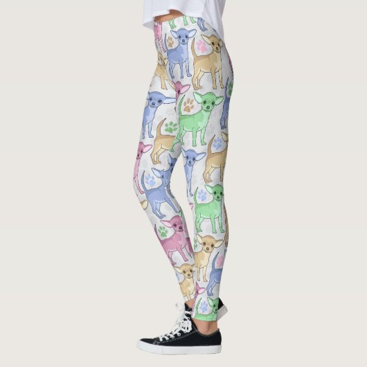 Chihuahua Lover Colorful Pattern Leggings (Links)