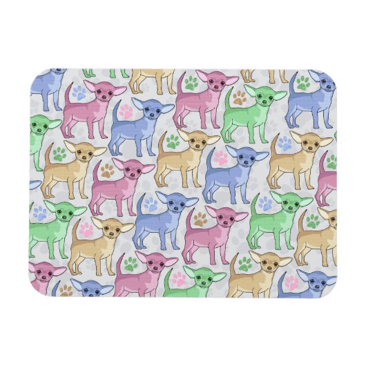 Chihuahua Lover Colorful Pattern Magneet (Horizontaal)