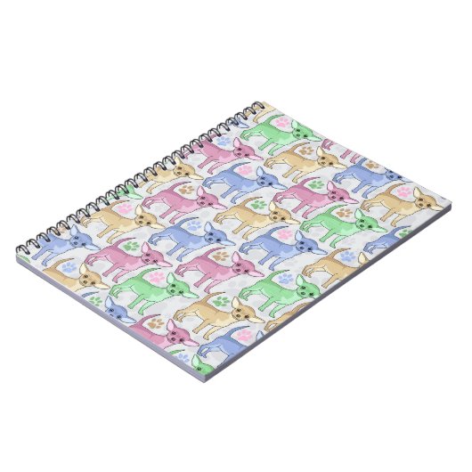Chihuahua Lover Colorful Pattern Notitieboek (Linkerzijde)