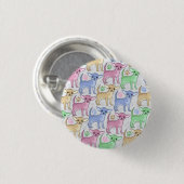 Chihuahua Lover Colorful Pattern Ronde Button 3,2 Cm (Voorkant /achterkant)