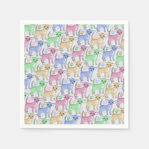 Chihuahua Lover Colorful Pattern Servetten
