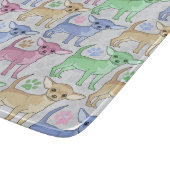 Chihuahua Lover Colorful Pattern Snijplank (Hoek)