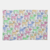 Chihuahua Lover Colorful Pattern Theedoek (Horizontaal)