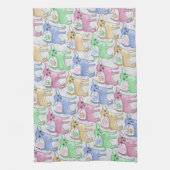 Chihuahua Lover Colorful Pattern Theedoek (Verticaal)