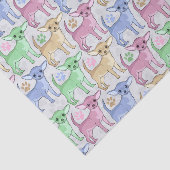Chihuahua Lover Colorful Pattern Tissuepapier (Detail)
