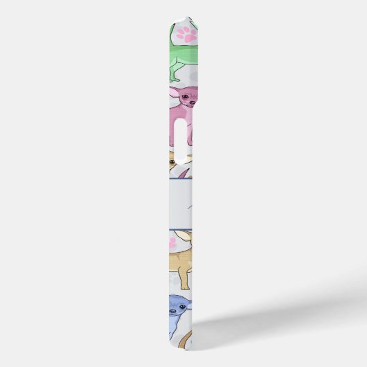 Chihuahua Lover Kleurrijk Patroon Naam toevoegen Case-Mate iPhone Case (Achterkant / Rechts)