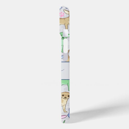 Chihuahua Lover Kleurrijk Patroon Naam toevoegen Case-Mate iPhone Case (Achterkant / Links)