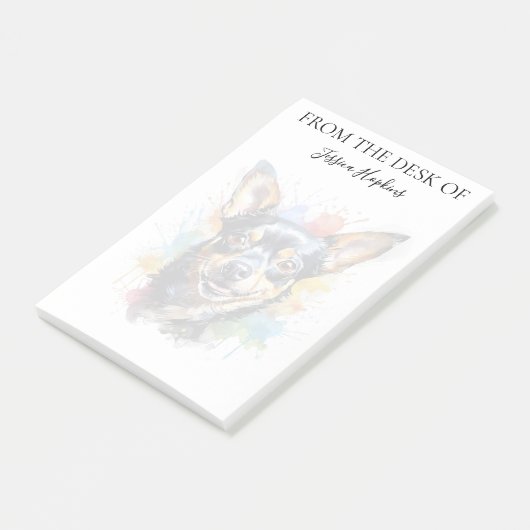 Chihuahua Lover Monogrammed Dog Post-it® Notes (Schuin)