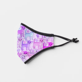Chihuahua Lover Pattern Paars Premium Mondkapje