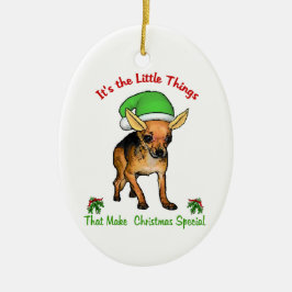 Chihuahua Lovers Kerstmis Keramisch Ornament