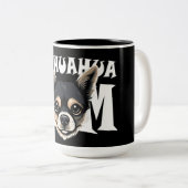 Chihuahua Ma Cute Chihuahua Momma Puppy Dog Tweekleurige Koffiemok (Voorkant rechts)