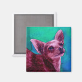 Chihuahua magneet - "Fluweel" (Voorkant / Achterkant)