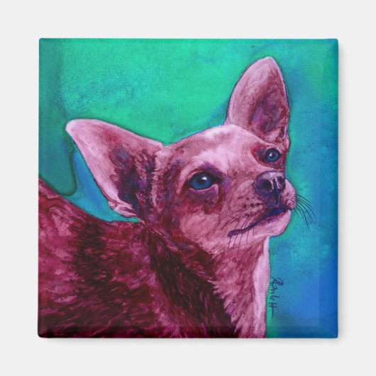 Chihuahua magneet - "Fluweel" (Voorkant)
