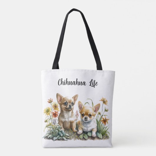 Chihuahua Mam Canvas tas (Achterkant)