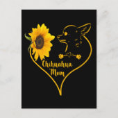 Chihuahua mam met zonnebloempitten Moederdag Briefkaart (Voorkant)