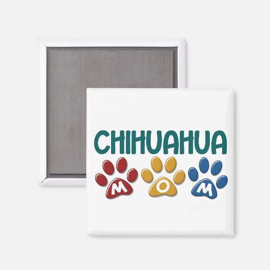 CHIHUAHUA Mam Pauw Print 1 Magneet (Voorkant / Achterkant)