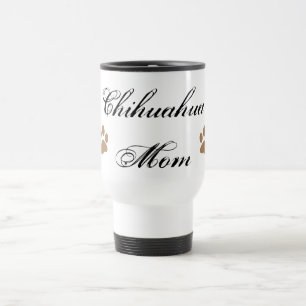 Chihuahua Mam Script met Pawprints Reisbeker