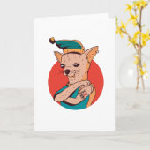 Chihuahua Mam Tattoo Kaart (Gele Bloem)