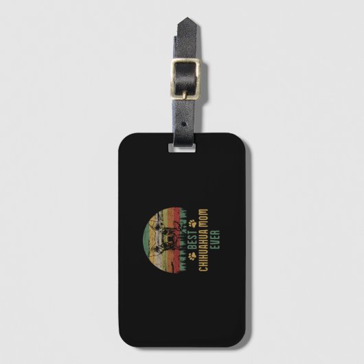 Chihuahua mama bagagelabel (Voorkant (verticaal))