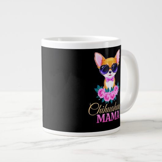 Chihuahua mama chihuahua hond moeder moederdag cad grote koffiekop (Voorkant rechts)