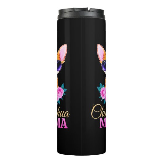 Chihuahua mama chihuahua hond moeder moederdag cad thermosbeker (Achterkant)