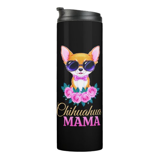 Chihuahua mama chihuahua hond moeder moederdag cad thermosbeker (Geroteerd rechts)