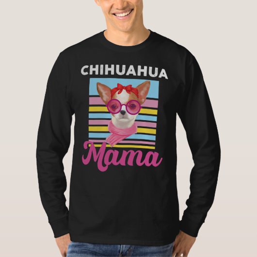 Chihuahua Mama Dog Owner  90 look Headknot T-shirt (Voorkant)