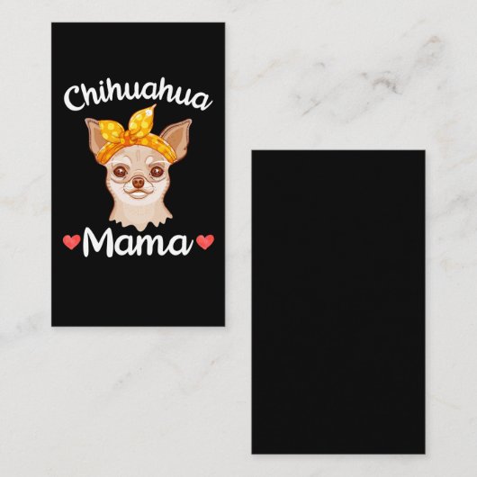 Chihuahua Mama Hondenliefhebber Moeder Visitekaartje (Voorkant / Achterkant)