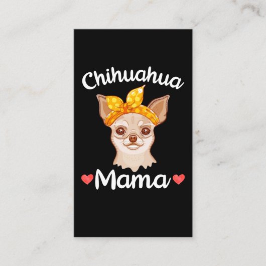 Chihuahua Mama Hondenliefhebber Moeder Visitekaartje (Voorkant)