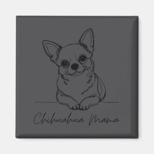 Chihuahua mama korthaar Chihuahua moeder cute hond Magneet