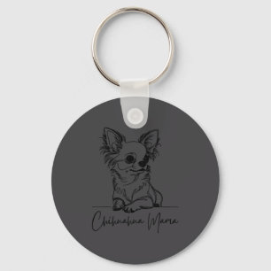 Chihuahua mama langharige Chihuahua-moeder Mooie h Sleutelhanger