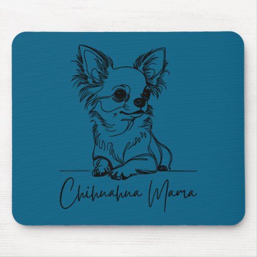 Chihuahua Mama Long Haired Chihuahua Mom Cute Dog  Muismat (Voorkant)
