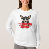 Chihuahua Mama Schattige Zwart Tan T-shirt (Voorkant)