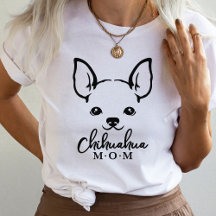Chihuahua mama T-Shirt met Chihuahua Face Graphic