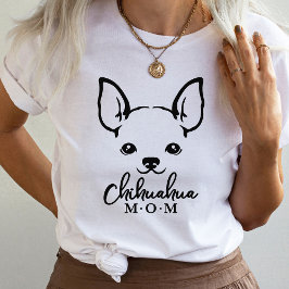 Chihuahua mama T-Shirt met Chihuahua Face Graphic