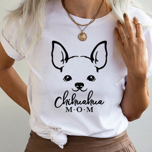 Chihuahua mama T-Shirt met Chihuahua Face Graphic