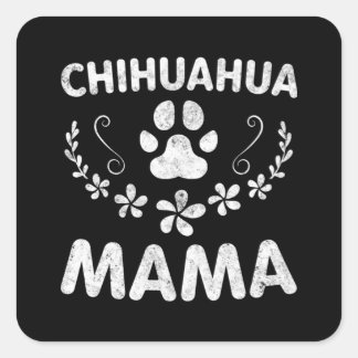 Chihuahua Mama Vierkante Sticker
