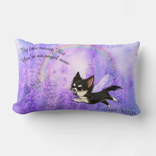 Chihuahua Memorial Rainbow Bridge Pillow Kussen (Voorkant)