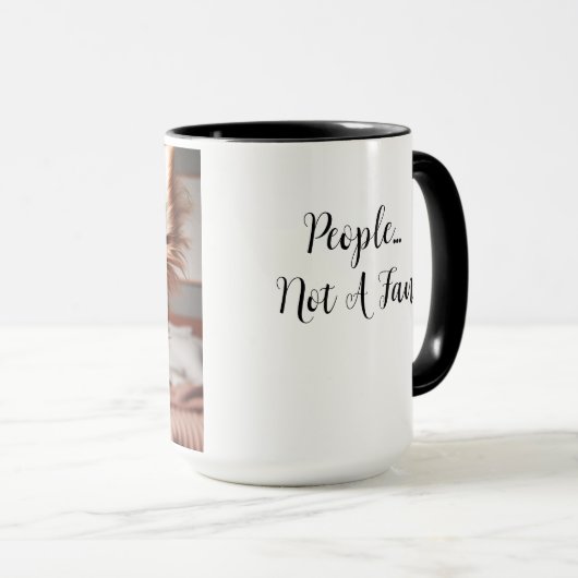 Chihuahua ‘Mensen-geen fan’ Kerst Koffie Mok (Voorkant rechts)