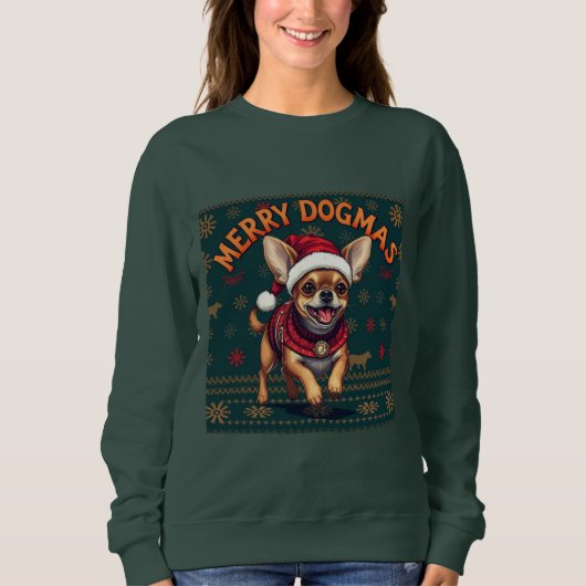 Chihuahua Merry Dogmas  Trui (Voorkant)