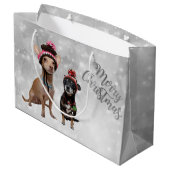 Chihuahua Merry Kerstmis Large Cadeautasje (Achterkant Gekanteld)