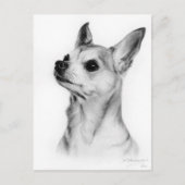 Chihuahua met de hand geschilderd briefkaart (Voorkant)