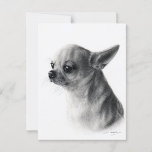 Chihuahua met de hand geschilderd hondenportret briefkaart