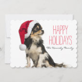 Chihuahua met een kerstpet feestdagenkaart (Voorkant)