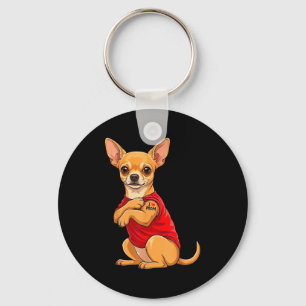 Chihuahua met getatoeëerde Chihuahua-hond die van Sleutelhanger